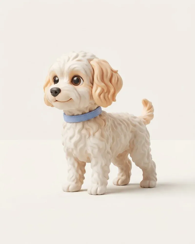 Ilustración 3D de un maltipoo