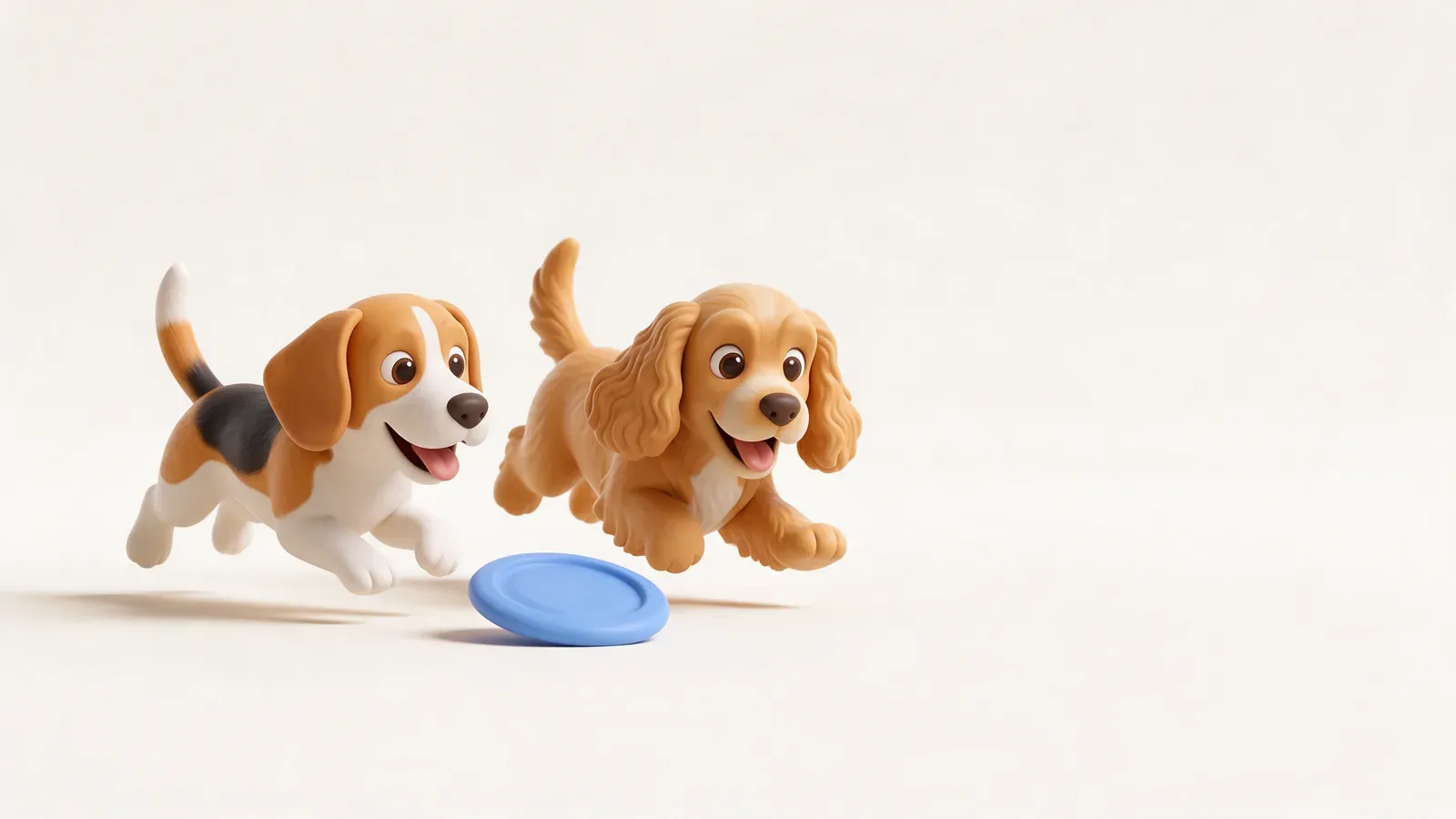Dos perros jóvenes jugando con energía
