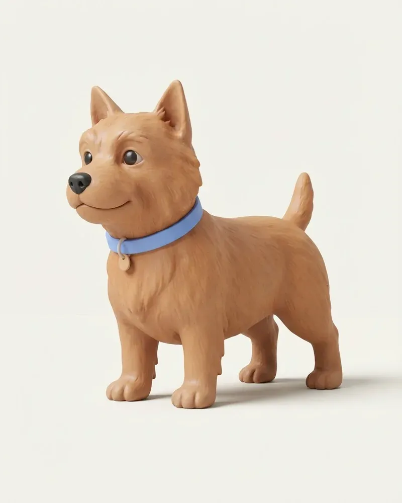 Ilustración 3D de un norwich terrier
