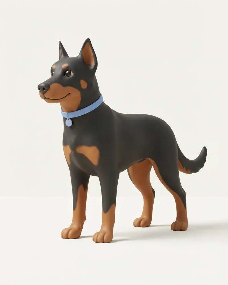 Ilustración 3D de un pastor de beauce (beauceron)