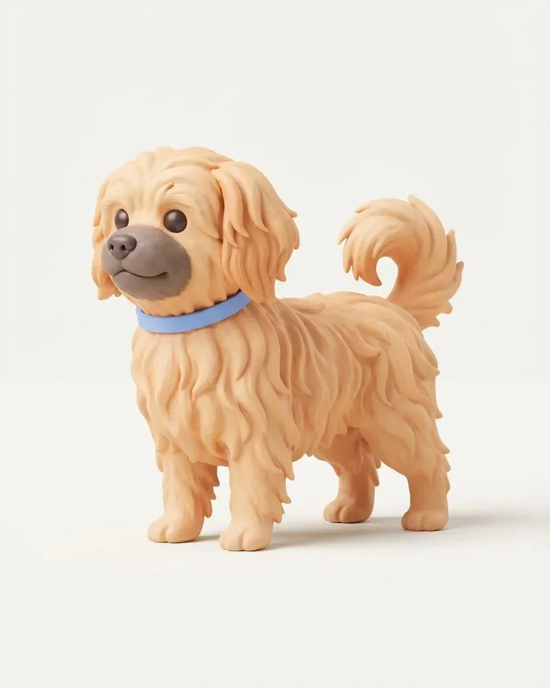 Ilustración 3D de un peekapoo