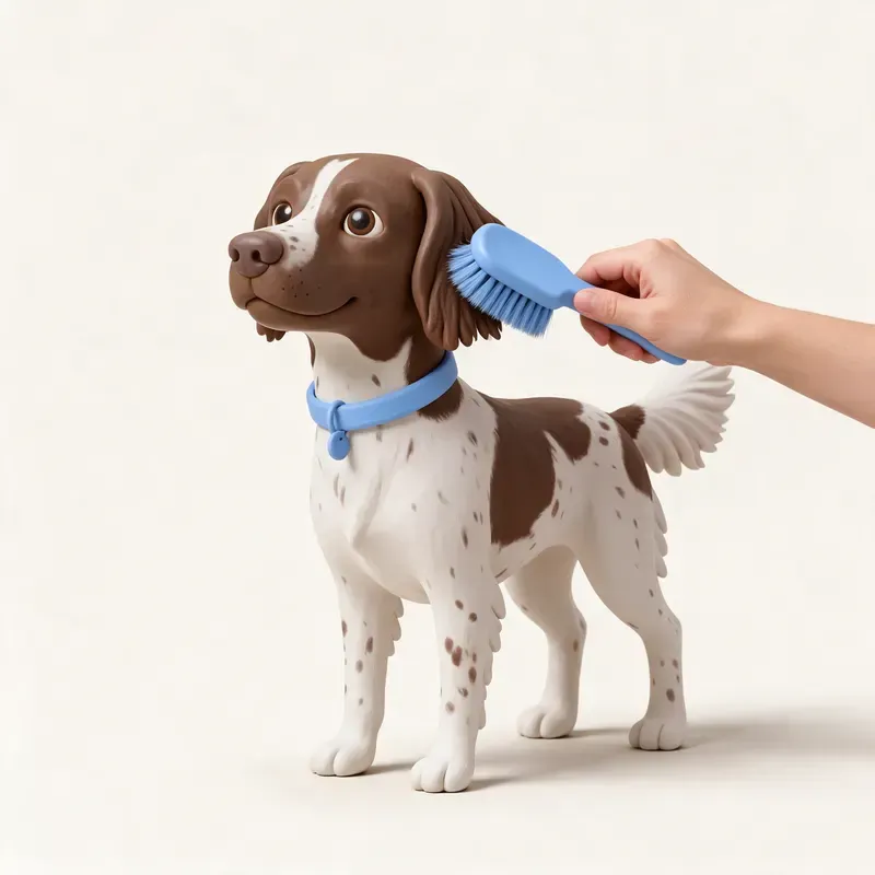 Pequeño Münsterländer: cuidado de su pelo (ilustración)
