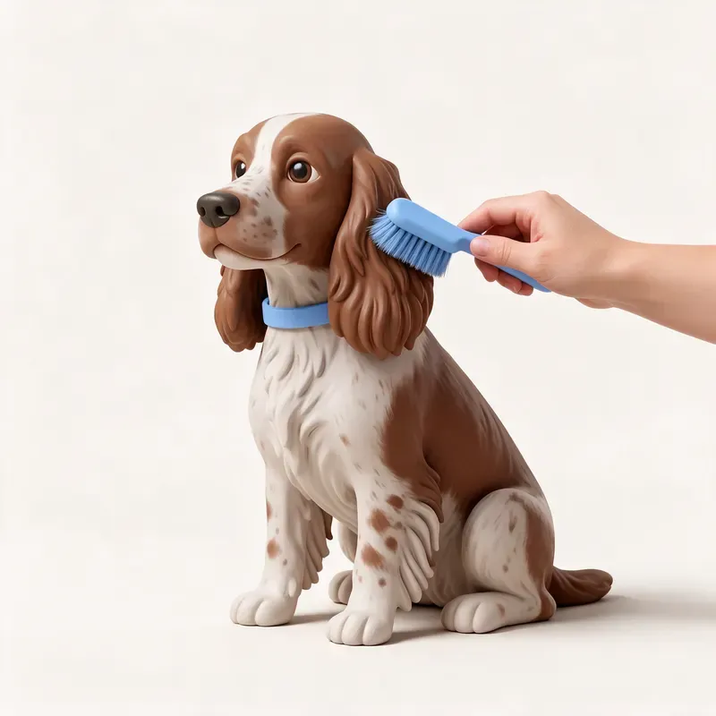 Cocker spaniel inglés: cuidado de su pelo (ilustración)