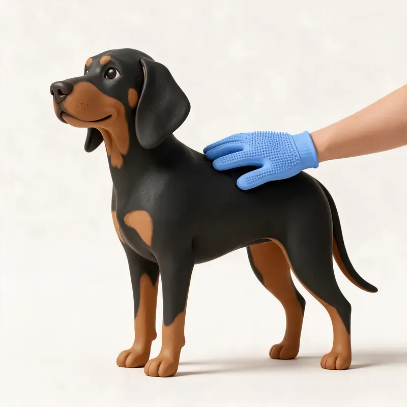 Coonhound negro y fuego: cuidado de su pelo (ilustración)