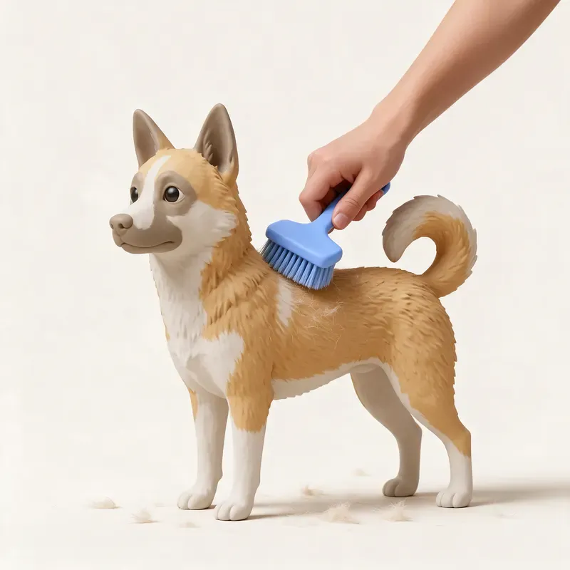 Perro de Canaán: cuidado de su pelo (ilustración)