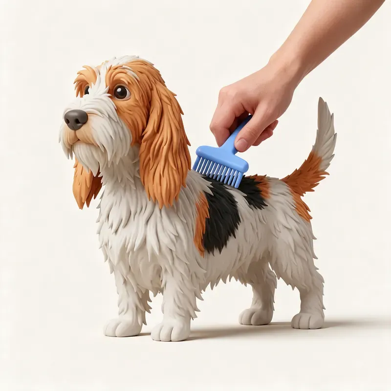 Gran basset grifón vendeano: cuidado de su pelo (ilustración)