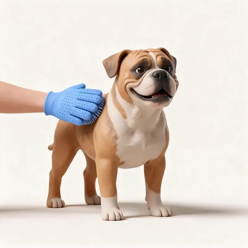 Bulldog continental: cuidado de su pelo (ilustración)