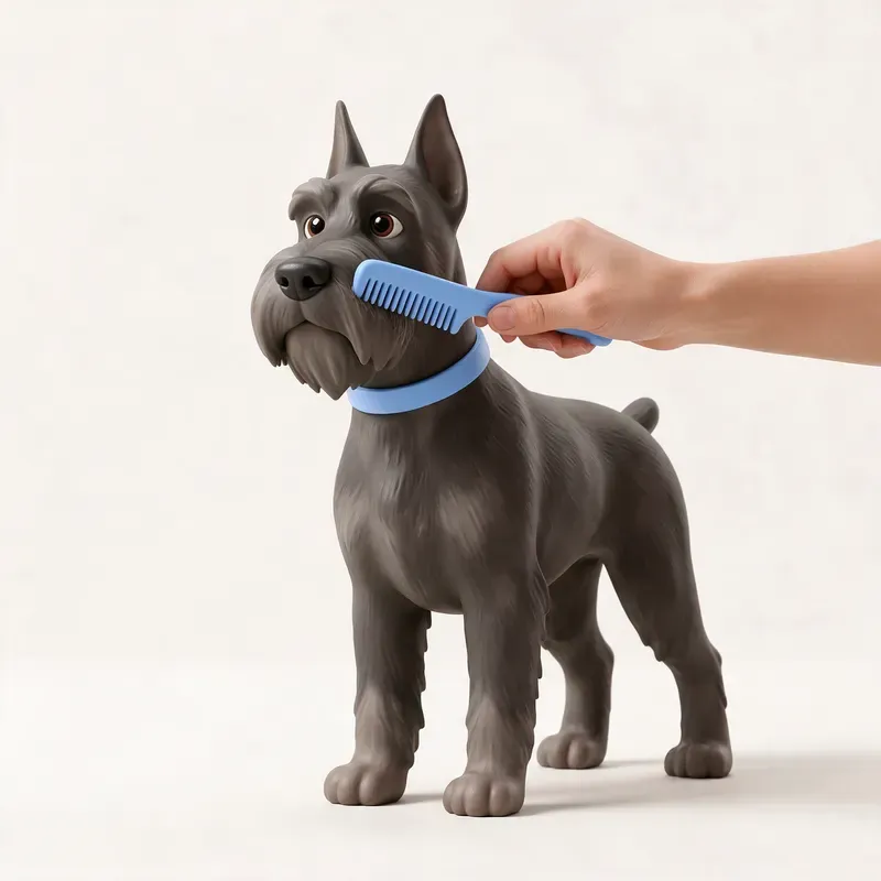 Schnauzer gigante: cuidado de su pelo (ilustración)