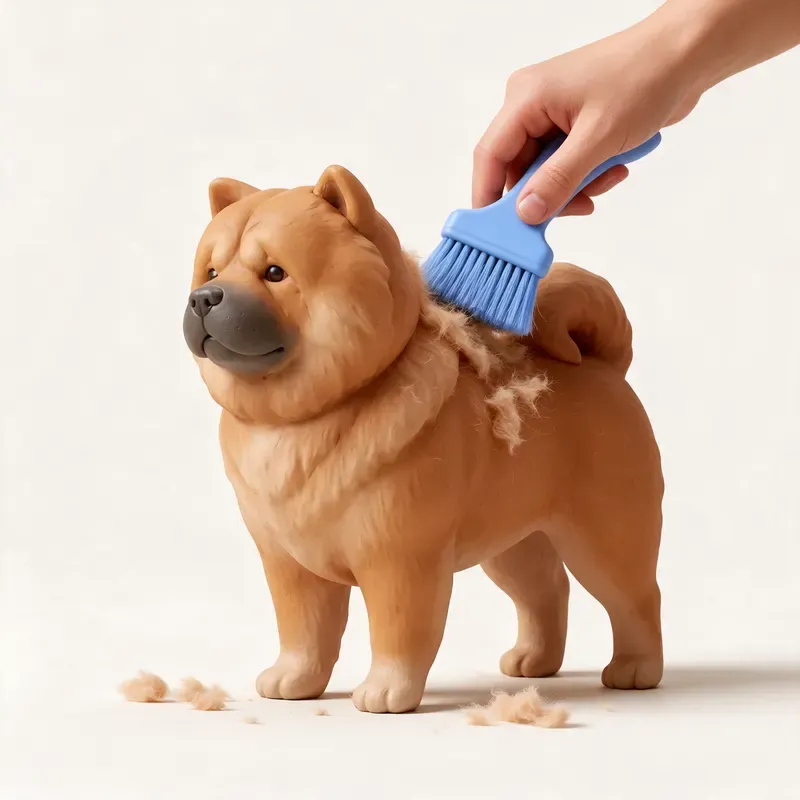 Chow chow: cuidado de su pelo (ilustración)