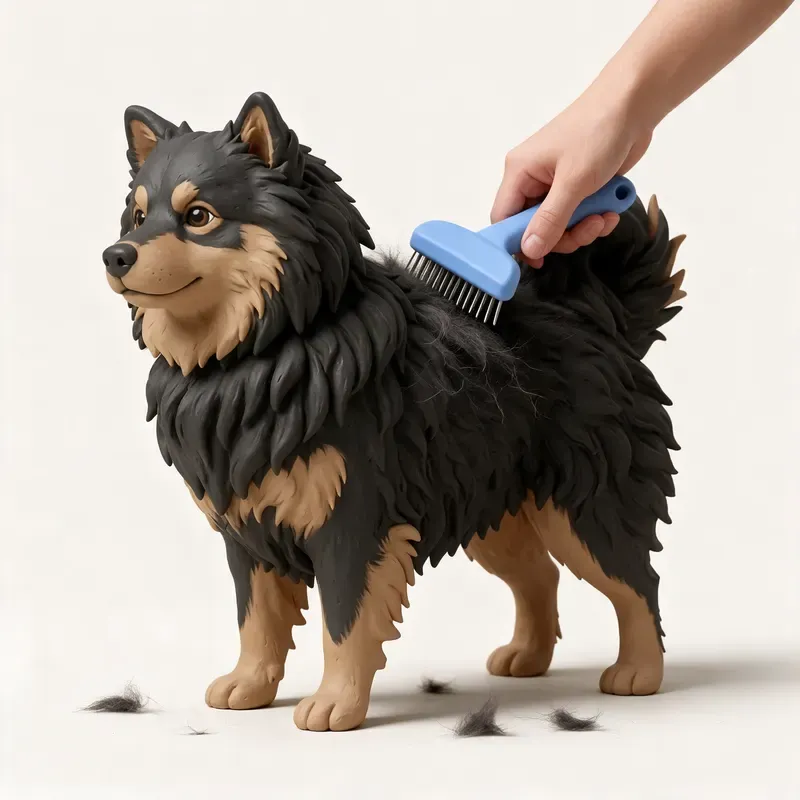 Lapphund finlandés: cuidado de su pelo (ilustración)