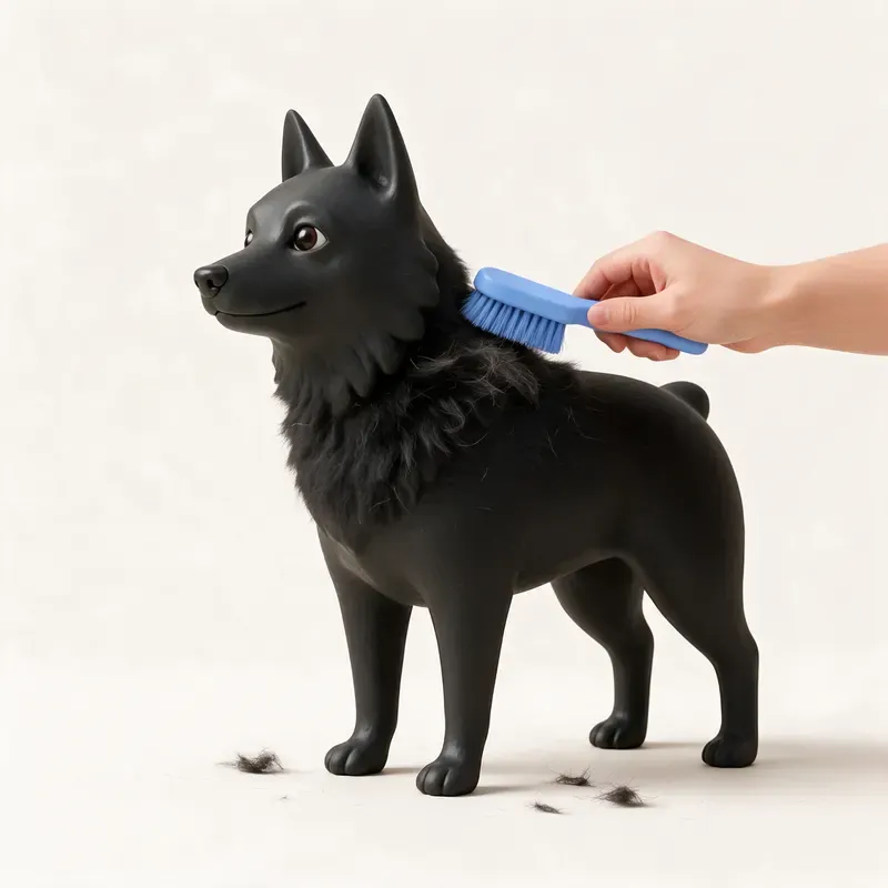 Schipperke: cuidado de su pelo (ilustración)