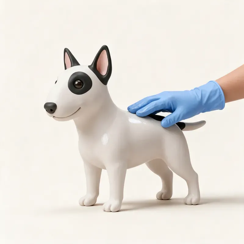 Bull terrier miniatura: cuidado de su pelo (ilustración)