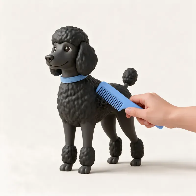 Caniche gigante: cuidado de su pelo (ilustración)