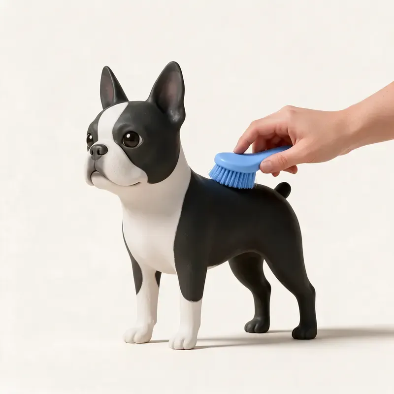 Boston terrier: cuidado de su pelo (ilustración)