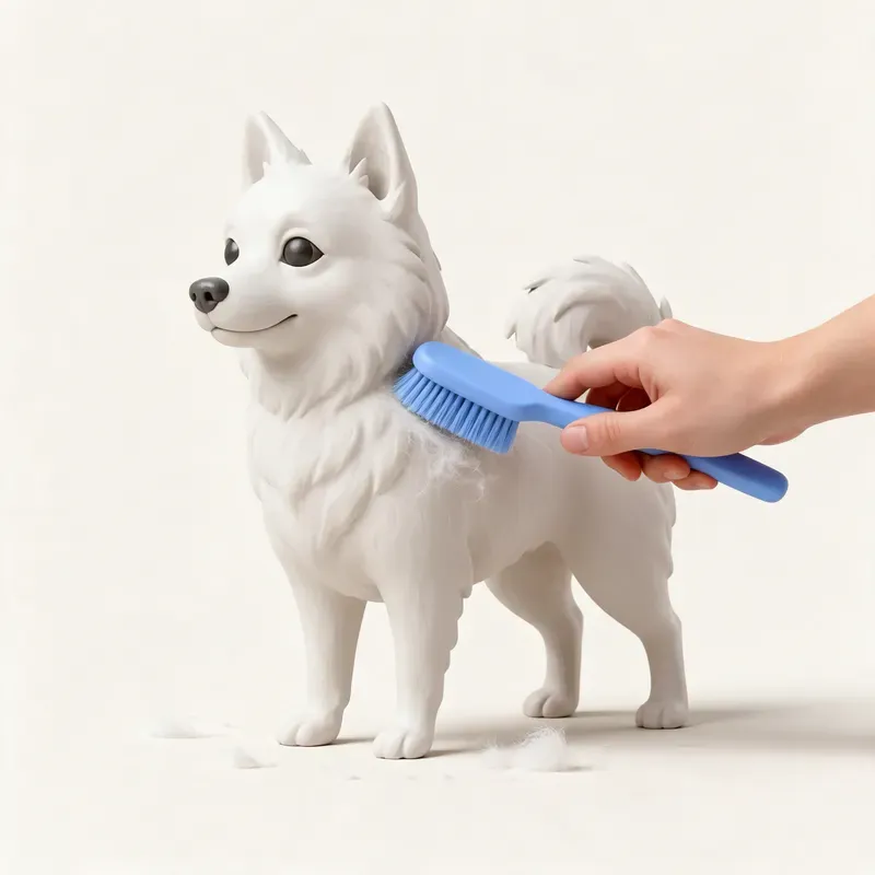 American Eskimo Dog: cuidado de su pelo (ilustración)