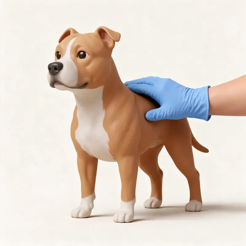 American Staffordshire terrier: cuidado de su pelo (ilustración)