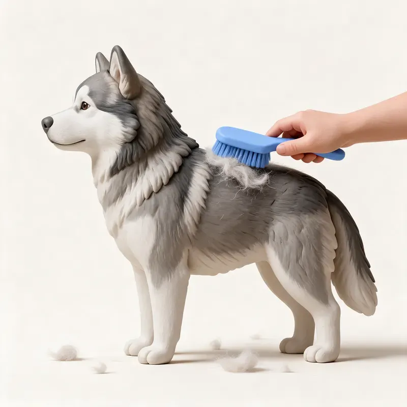 Alaskan malamute: cuidado de su pelo (ilustración)
