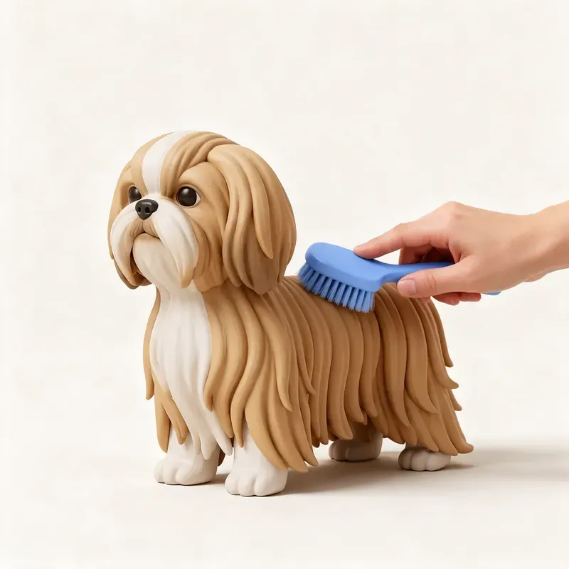 Shih tzu: cuidado de su pelo (ilustración)