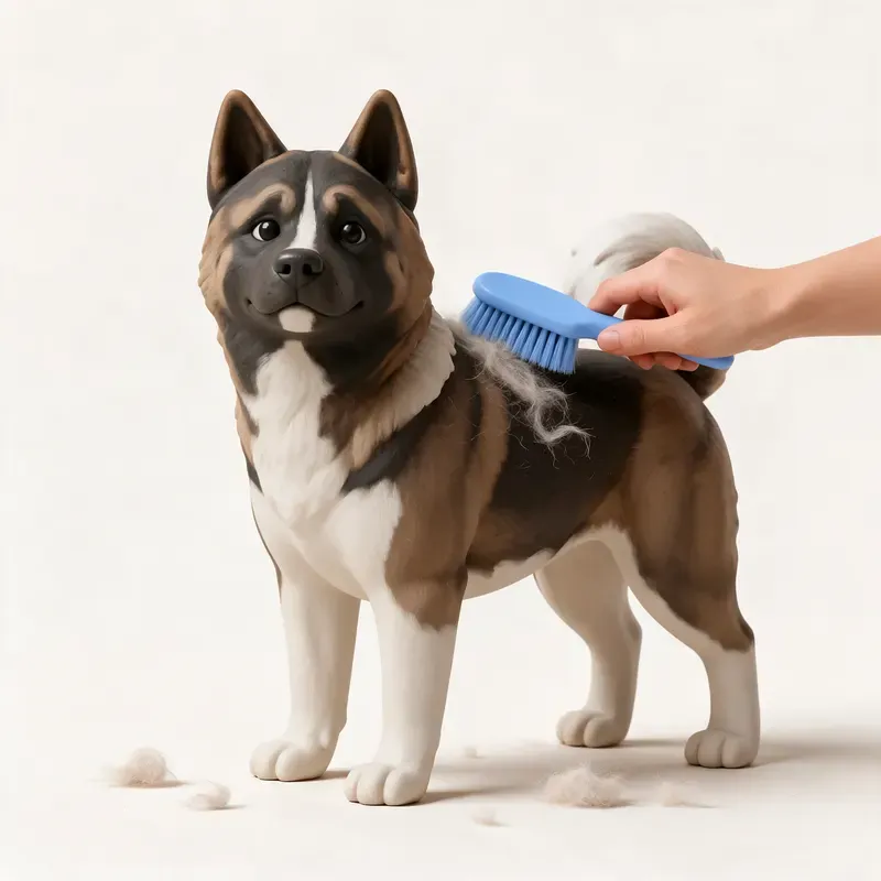 Akita americano: cuidado de su pelo (ilustración)