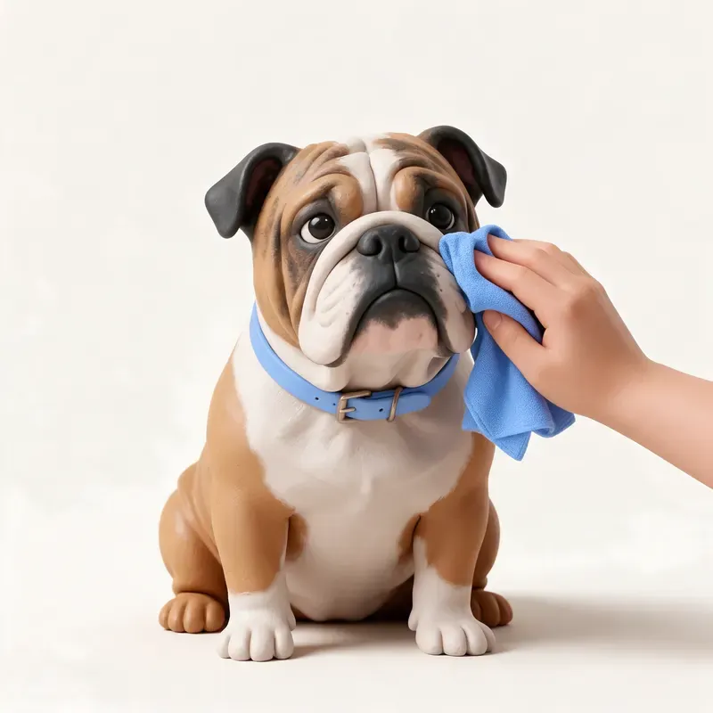 Bulldog inglés: cuidado de su pelo (ilustración)