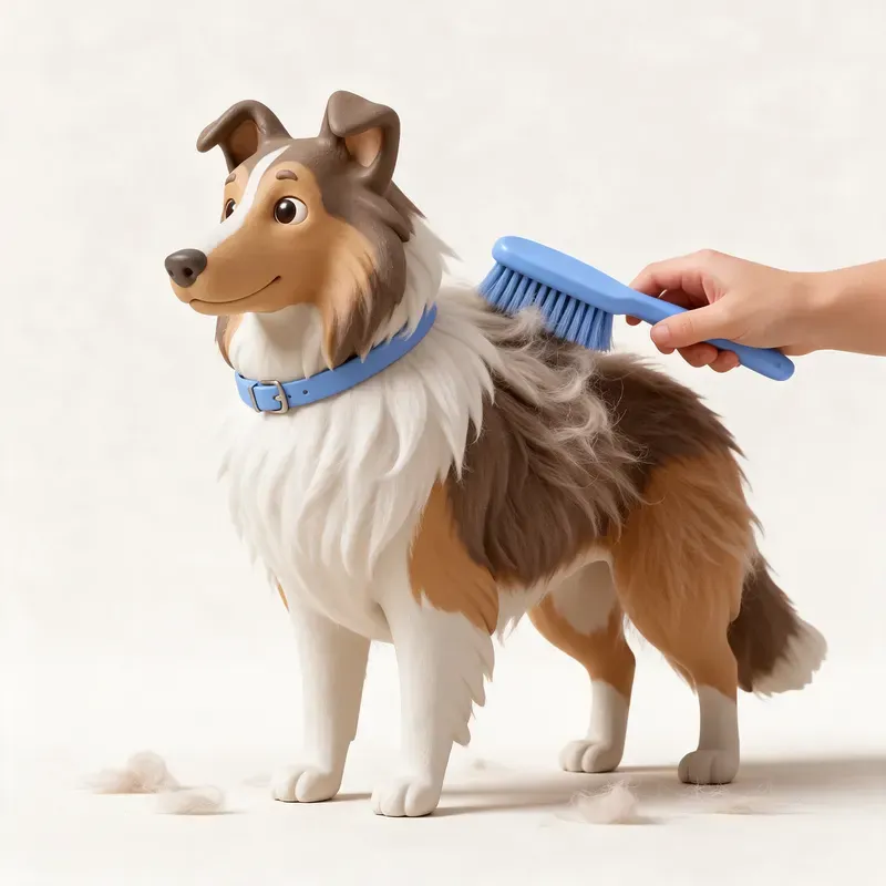 Collie de pelo largo: cuidado de su pelo (ilustración)