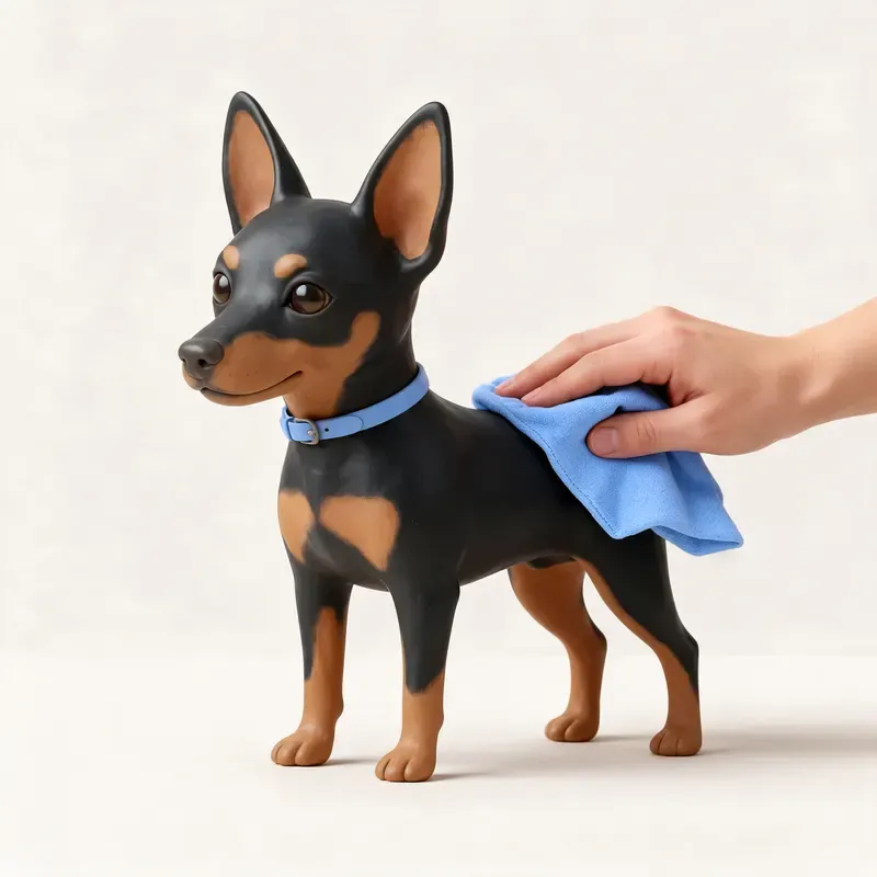 Toy terrier inglés: cuidado de su pelo (ilustración)
