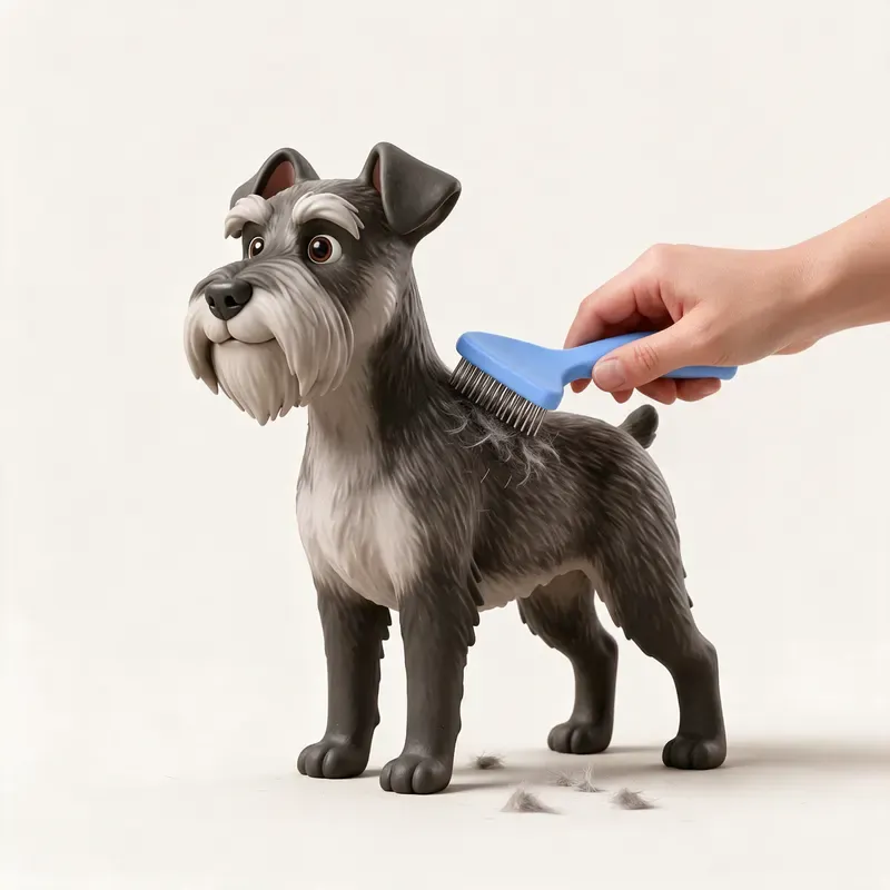 Schnauzer mediano: cuidado de su pelo (ilustración)