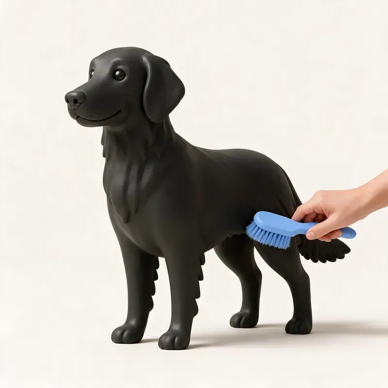 Retriever de pelo liso: cuidado de su pelo (ilustración)
