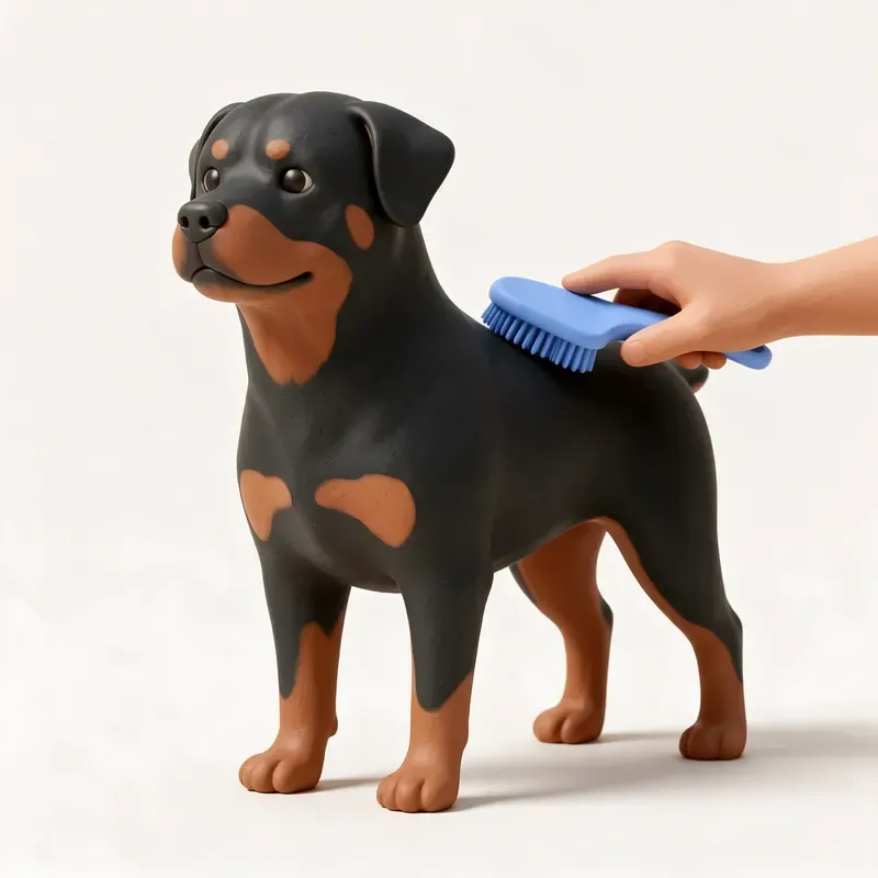 Rottweiler: cuidado de su pelo (ilustración)