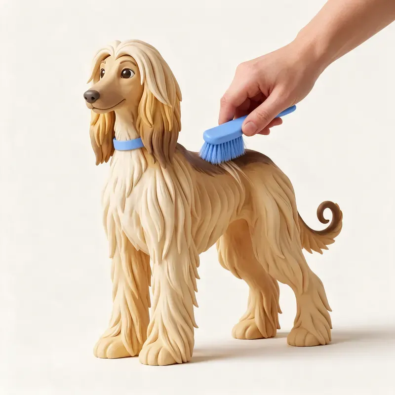 Galgo afgano: cuidado de su pelo (ilustración)