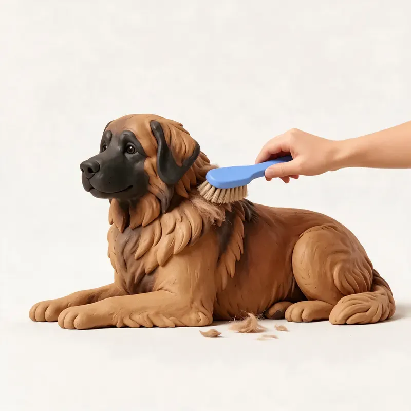 Leonberger: cuidado de su pelo (ilustración)