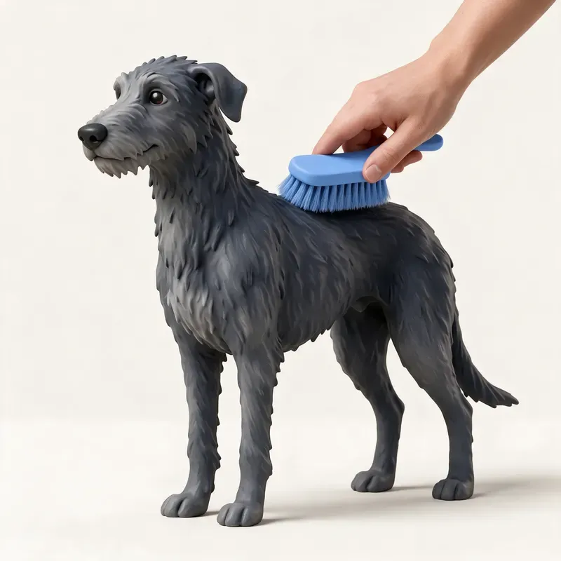 Lebrel escocés (Deerhound): cuidado de su pelo (ilustración)