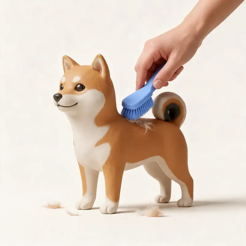 Shiba inu: cuidado de su pelo (ilustración)