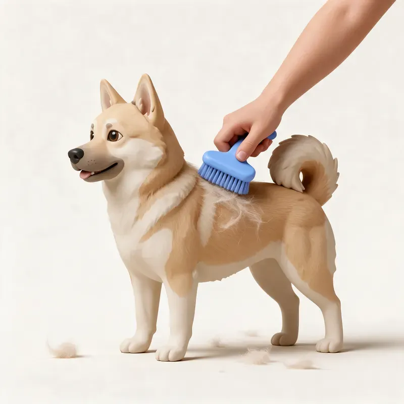 Buhund noruego: cuidado de su pelo (ilustración)