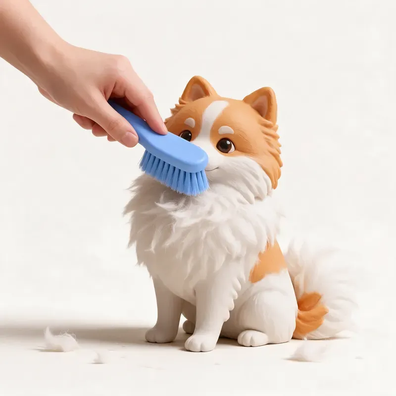 Pomerania (Spitz enano): cuidado de su pelo (ilustración)