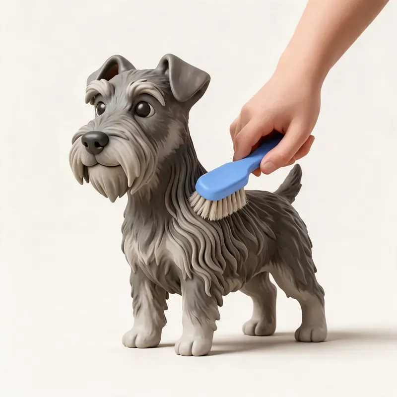 Terrier checo: cuidado de su pelo (ilustración)