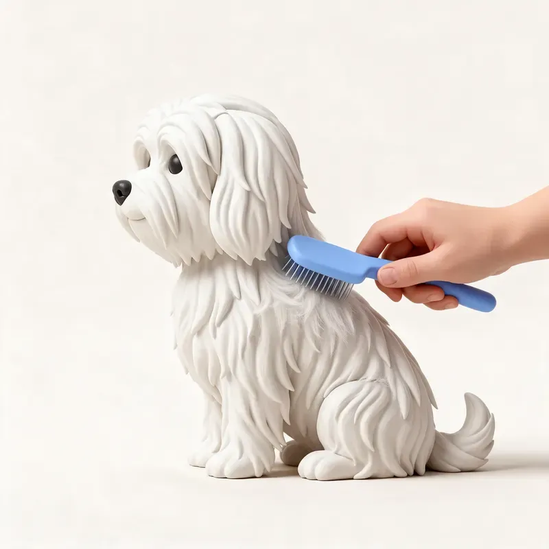Coton de Tulear: cuidado de su pelo (ilustración)