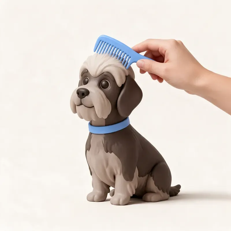 Dandie Dinmont terrier: cuidado de su pelo (ilustración)