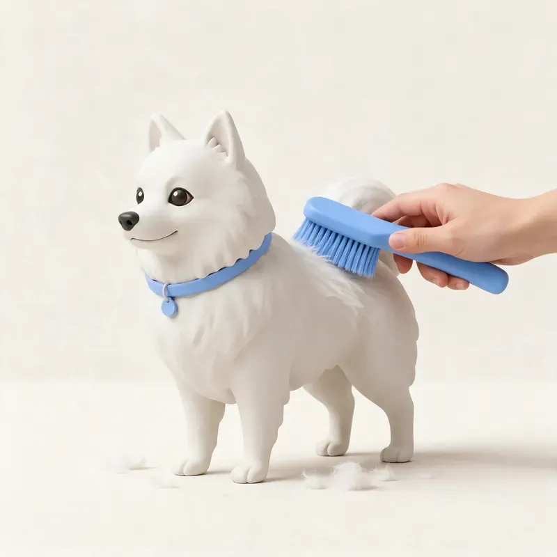 Spitz japonés: cuidado de su pelo (ilustración)