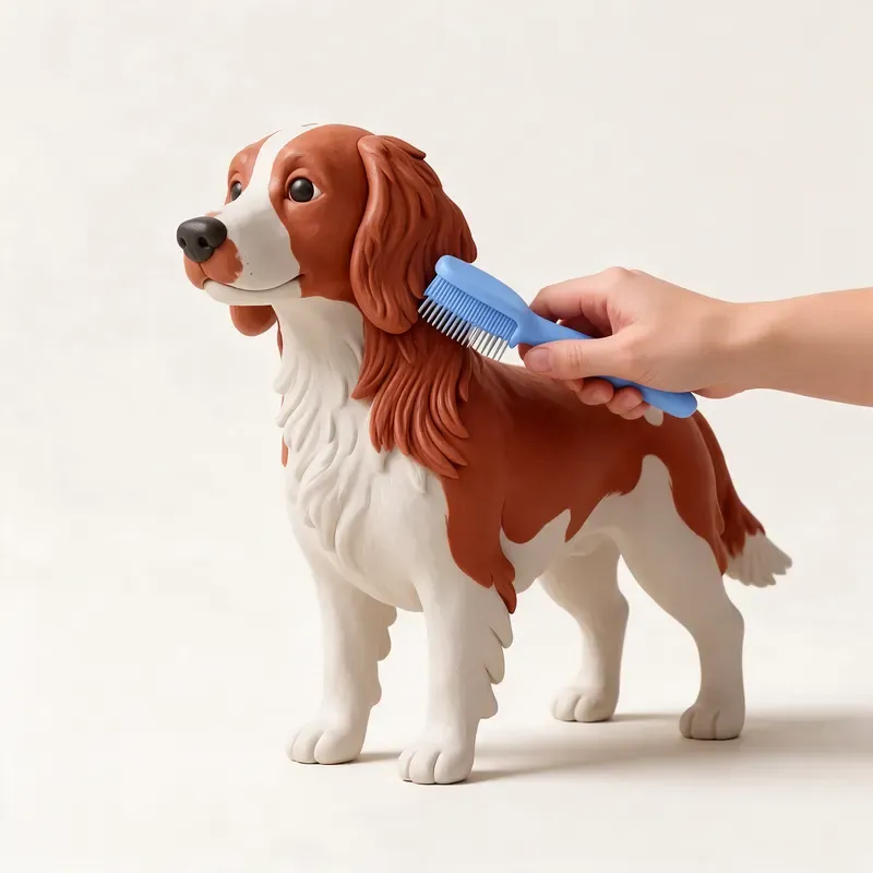 Springer spaniel galés: cuidado de su pelo (ilustración)