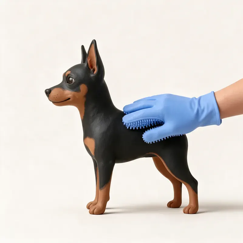 Pinscher miniatura: cuidado de su pelo (ilustración)