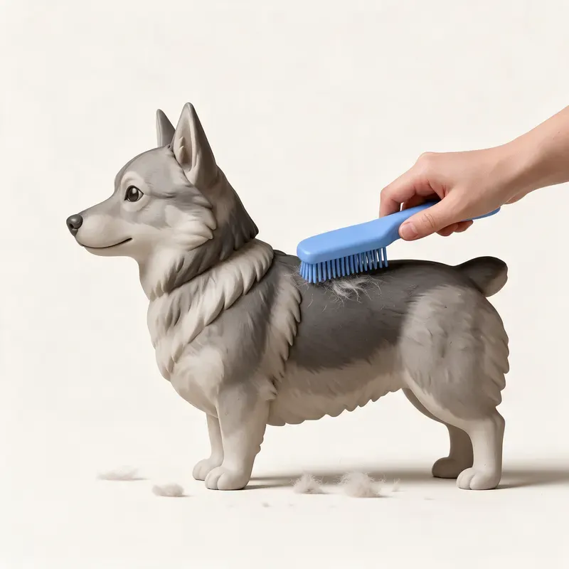 Spitz de Västergötland (vallhund sueco): cuidado de su pelo (ilustración)