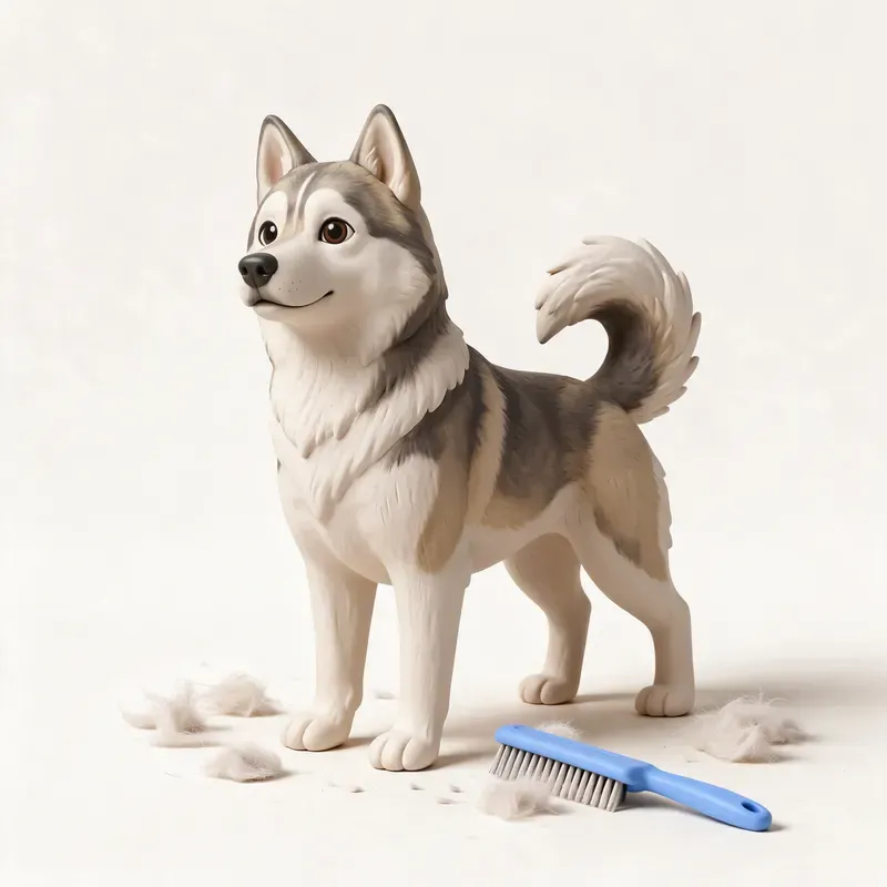 Perro esquimal canadiense: cuidado de su pelo (ilustración)