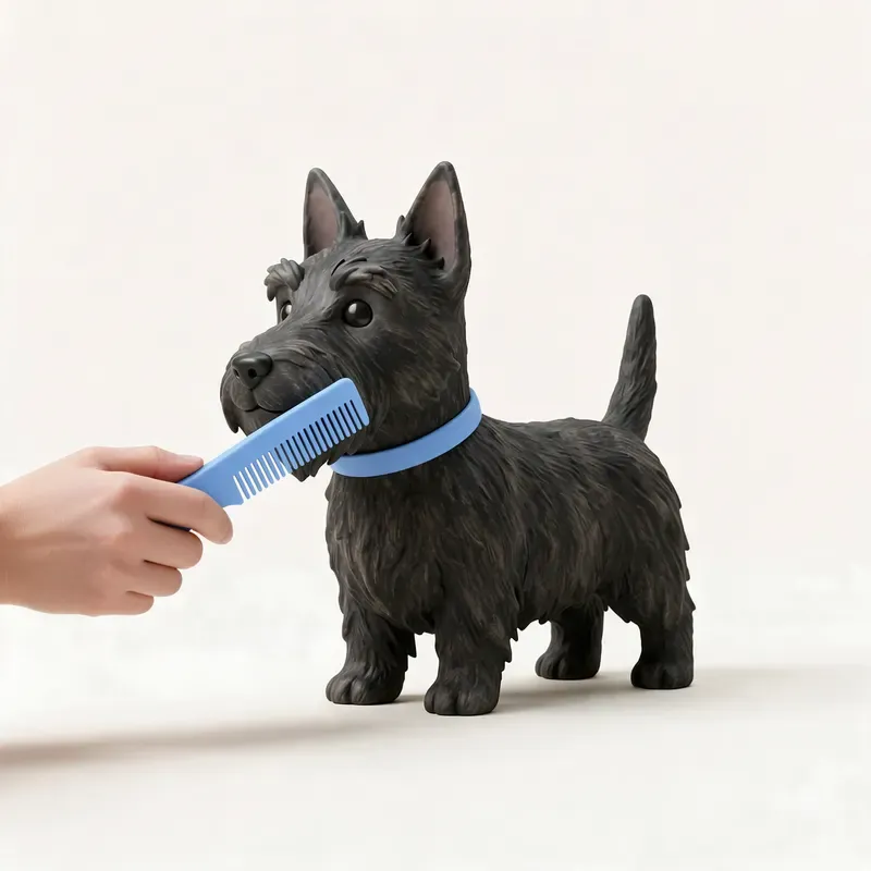 Scottish terrier: cuidado de su pelo (ilustración)