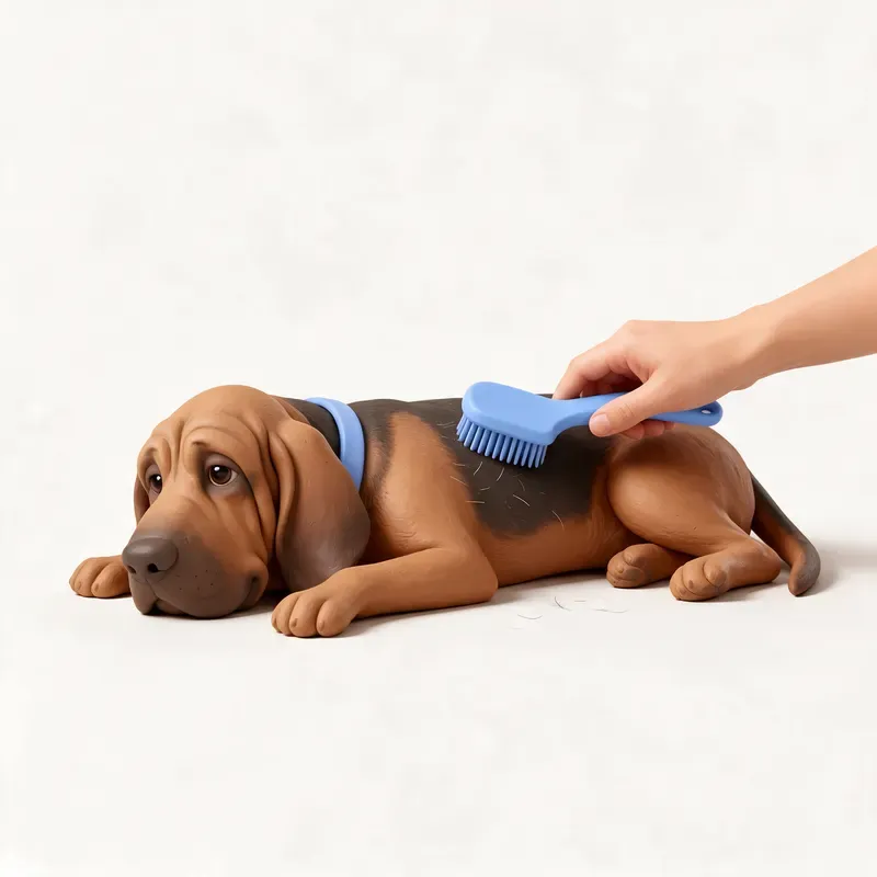 Bloodhound (perro de San Huberto): cuidado de su pelo (ilustración)