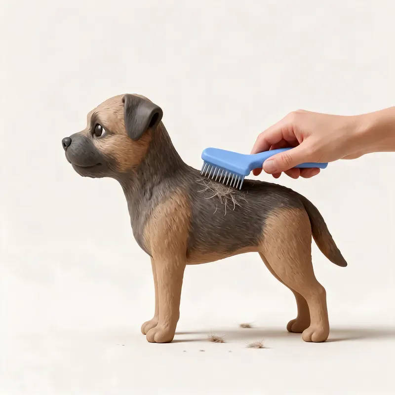 Border terrier: cuidado de su pelo (ilustración)