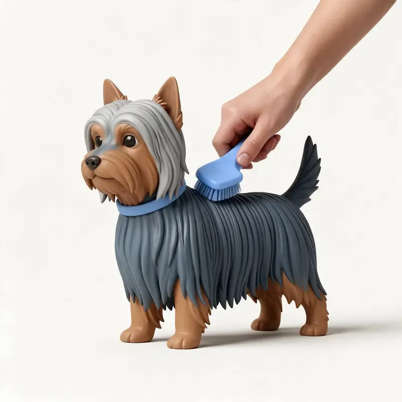 Silky terrier australiano: cuidado de su pelo (ilustración)
