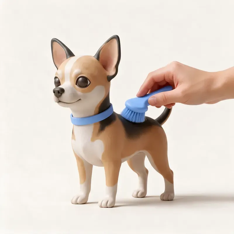 Chihuahua: cuidado de su pelo (ilustración)