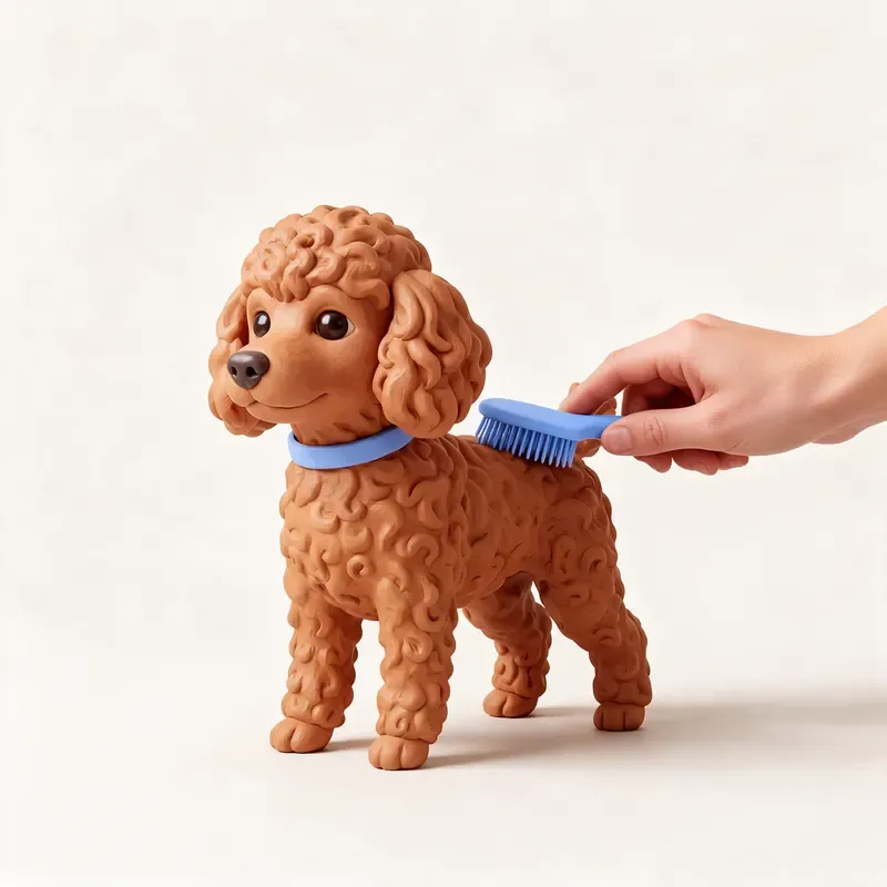 Caniche toy: cuidado de su pelo (ilustración)