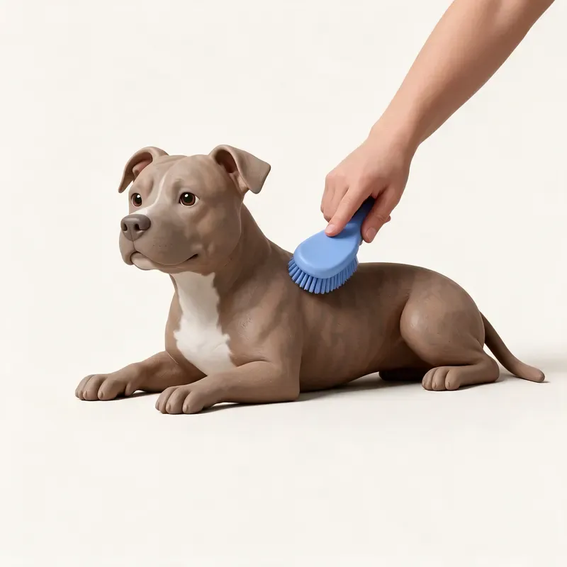 American Pit Bull Terrier: cuidado de su pelo (ilustración)